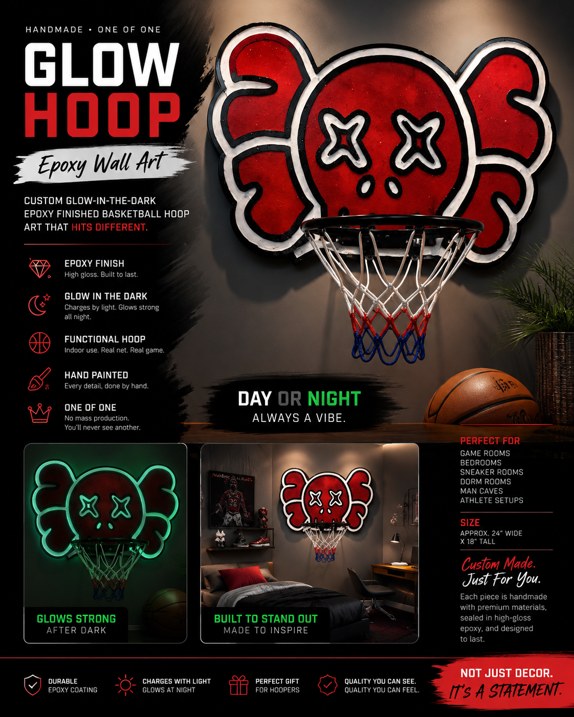 Custom mini hoops for any bedroom or man cave