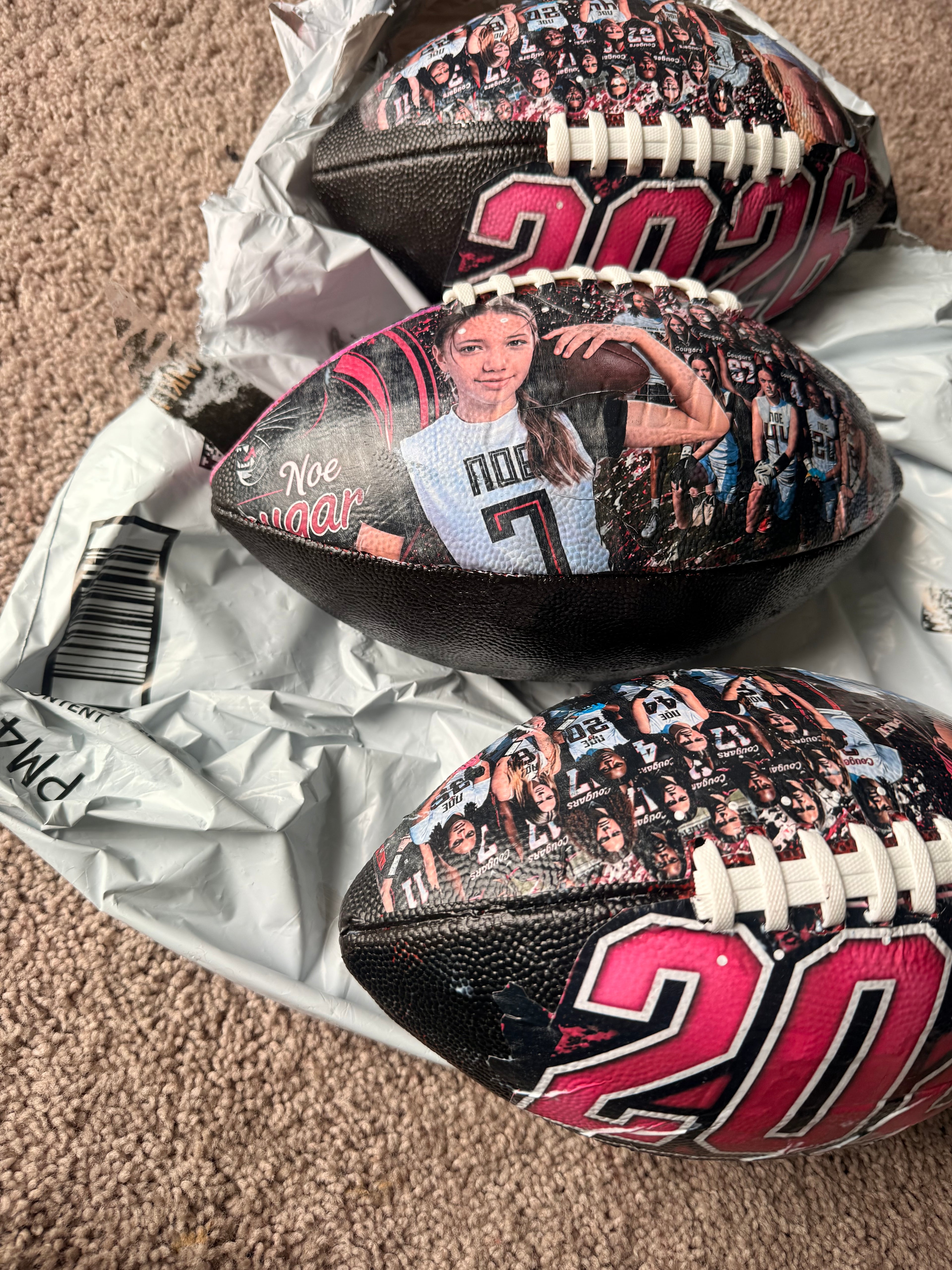 Custom Senior Night Football – Personalized Photo Memory Ball