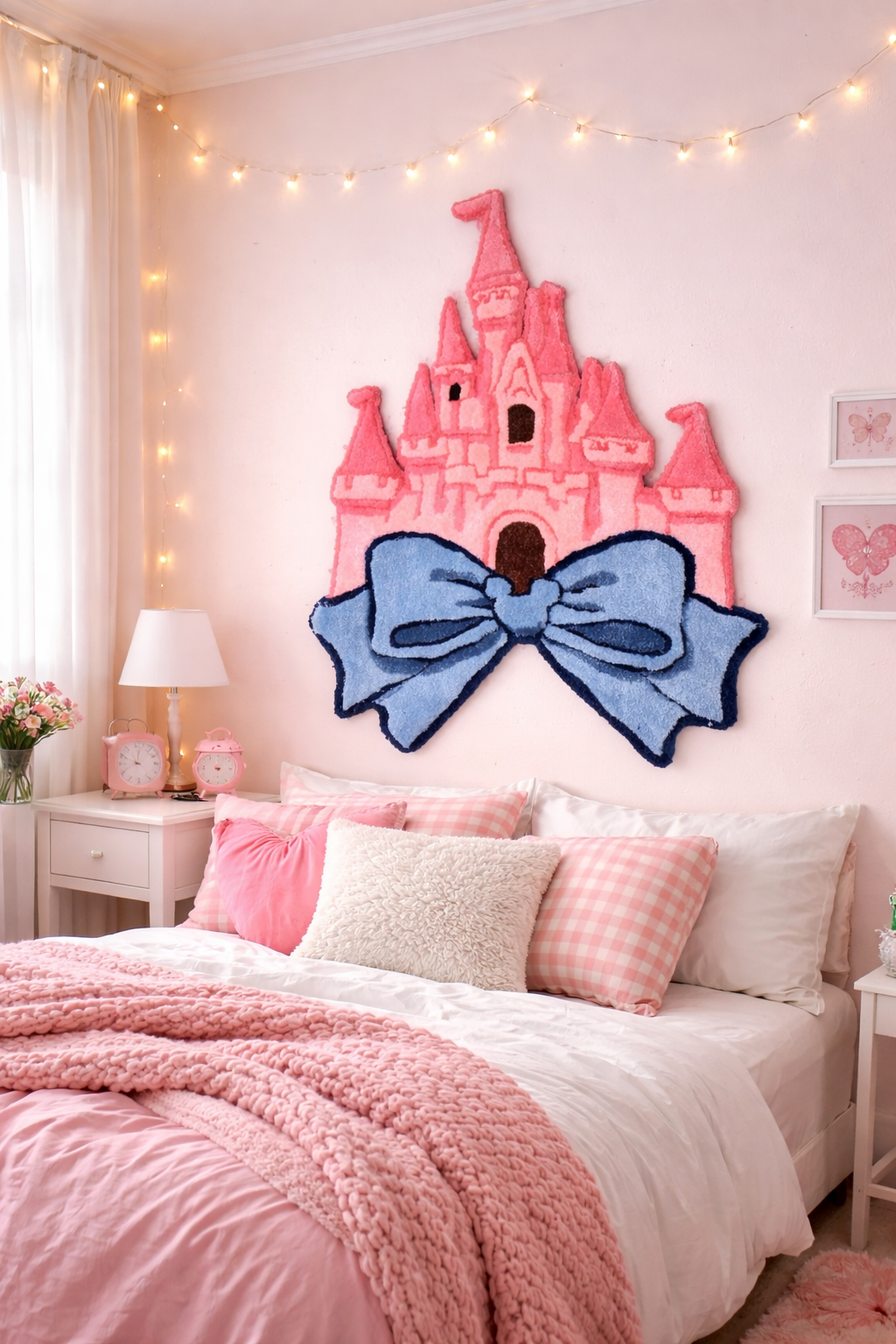 Custom Kids' Bedroom Rug – Personalized 3 ft Tufted Rug for Girls