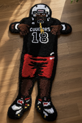 Custom Sports Player Rug – Personalized 3 ft Photo Tufted Rug