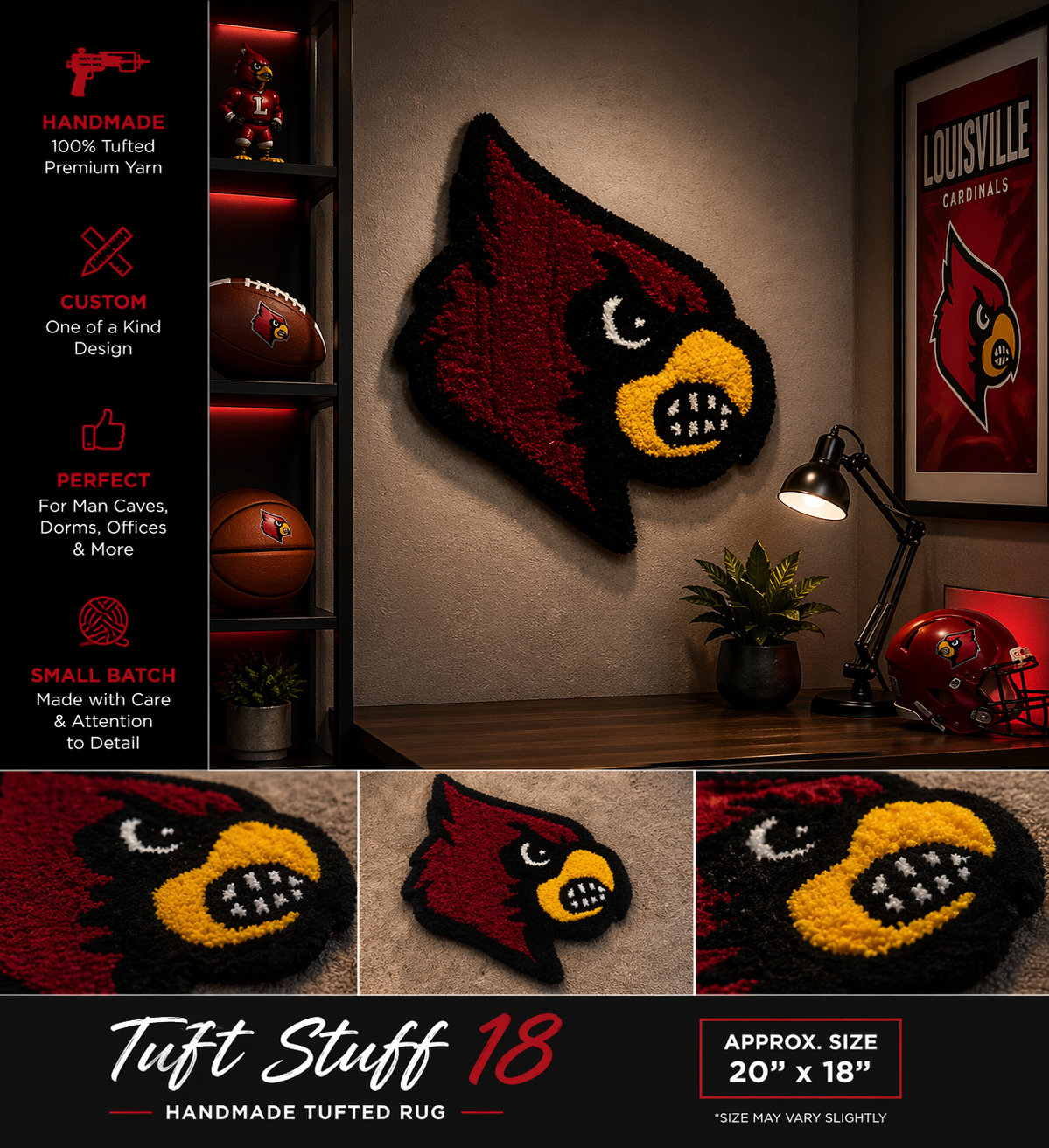 Custom Sports Logo Rug – Personalized 2 ft Tufted Team Rug